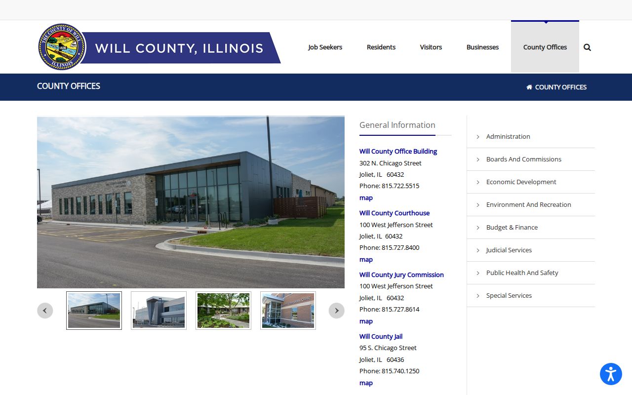Romeoville residents directory Will County offices